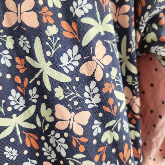 Pact Organic Cotton Robe-M/L-Bufferfly/Dragonfly/Floral-No Belt-Cottagecore - Picture 6 of 12